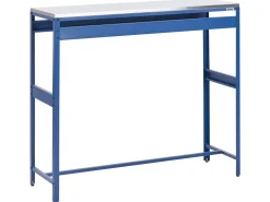 Stół barowy ogrodowy MAENZA 120 cm 40 cm Metal Niebieski