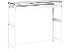 Stół barowy ogrodowy MAENZA 120 cm 40 cm Metal Biały