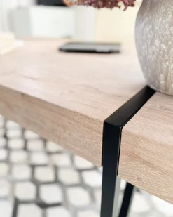 Outlet Stół do jadalni ADENA Jasnobrązowy 90 cm Stoły Do Jadalni|Wszystkie Stoły