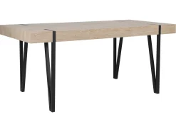 Outlet Stół do jadalni ADENA Jasnobrązowy 90 cm Stoły Do Jadalni|Wszystkie Stoły