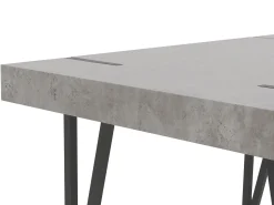 Discount ADENA Szary efekt betonu 150 cm 90 cm Stoły Do Jadalni|Wszystkie Stoły