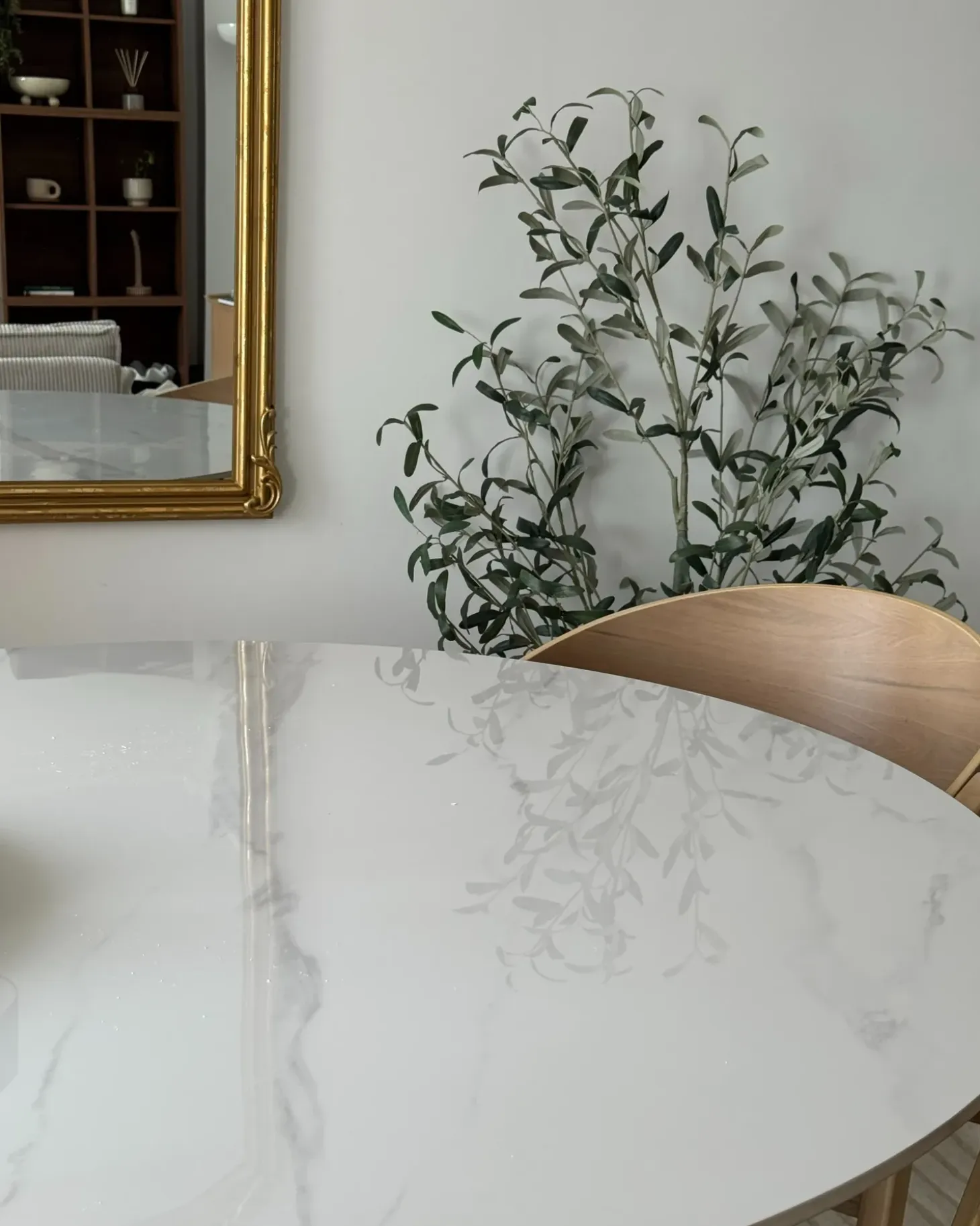 Discount Stół do jadalni ALBINA Biały marmur 120 cm 120 cm Stoły Do Jadalni|Wszystkie Stoły