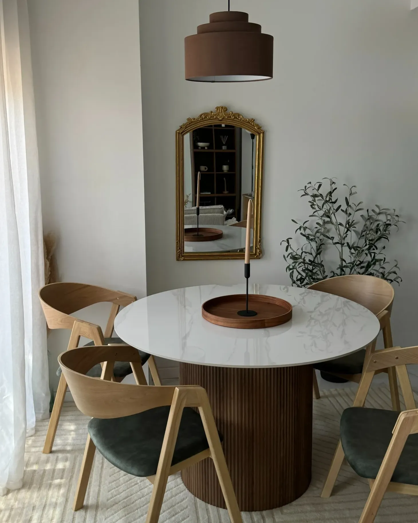 Discount Stół do jadalni ALBINA Biały marmur 120 cm 120 cm Stoły Do Jadalni|Wszystkie Stoły