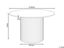 Discount Stół do jadalni ALBINA Biały marmur 120 cm 120 cm Stoły Do Jadalni|Wszystkie Stoły
