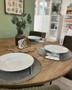 Clearance Stół do jadalni ALEXANDRINA Brązowy 120/160 cm 120 cm Stoły Do Jadalni|Wszystkie Stoły