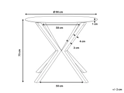 Online Stół do jadalni ALTURA Przezroczysty 90 cm 90 cm Stoły Do Jadalni|Wszystkie Stoły