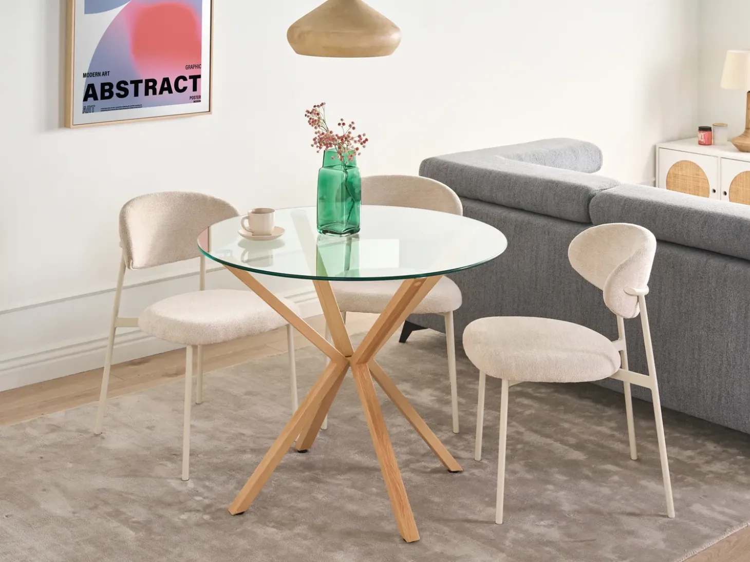 Online Stół do jadalni ALTURA Przezroczysty 90 cm 90 cm Stoły Do Jadalni|Wszystkie Stoły