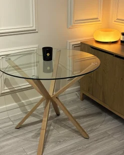 Online Stół do jadalni ALTURA Przezroczysty 90 cm 90 cm Stoły Do Jadalni|Wszystkie Stoły