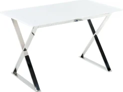 Clearance Stół do jadalni ATTICA Biały 120 cm 70 cm Szkło hartowane Stoły Do Jadalni|Wszystkie Stoły