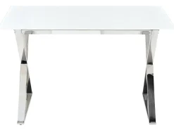 Clearance Stół do jadalni ATTICA Biały 120 cm 70 cm Szkło hartowane Stoły Do Jadalni|Wszystkie Stoły