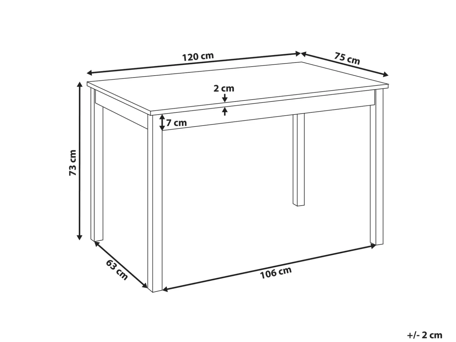 Clearance BARLEE 120 cm 75 cm Drewno topolowe Stoły Z Litego Drewna|Wszystkie Stoły