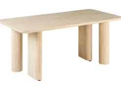 Outlet Stół do jadalni BARROY Efekt trawertynu 180 cm 90 cm Stoły Do Jadalni|Wszystkie Stoły