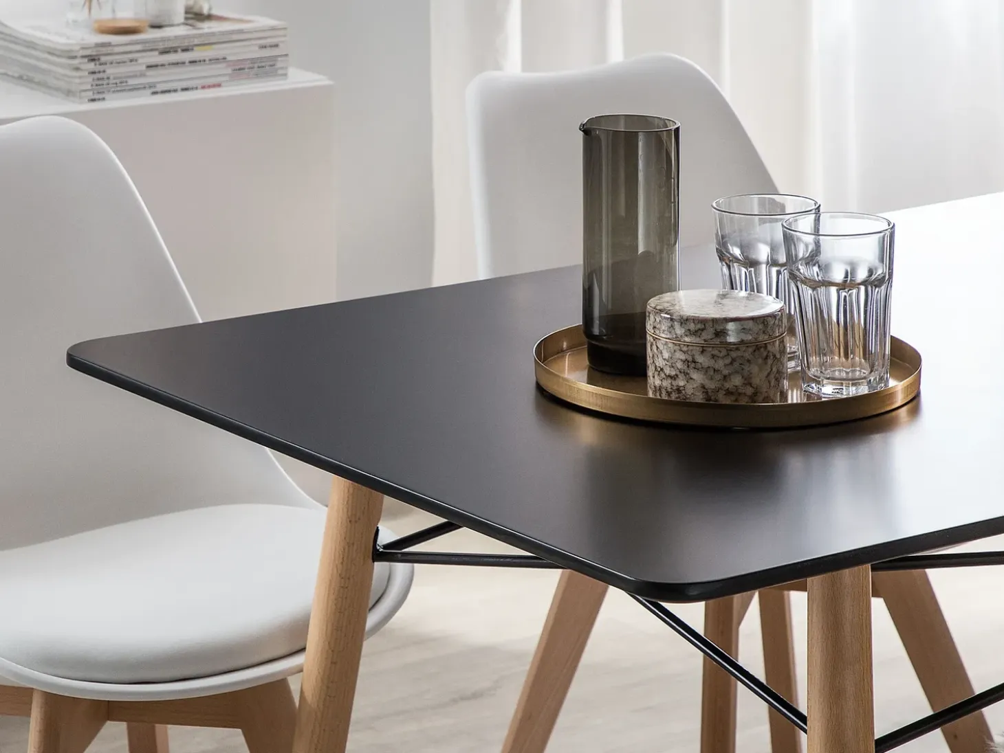 Discount Stół do jadalni BIONDI Buk czarny 140 cm 80 cm Stoły Do Jadalni|Wszystkie Stoły