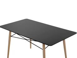 Discount Stół do jadalni BIONDI Buk czarny 140 cm 80 cm Stoły Do Jadalni|Wszystkie Stoły