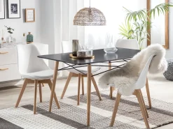 Discount Stół do jadalni BIONDI Buk czarny 140 cm 80 cm Stoły Do Jadalni|Wszystkie Stoły