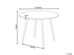 Discount Stół do jadalni BJORKA Jasnobrązowy 100 cm 100 cm Stoły Do Jadalni|Wszystkie Stoły