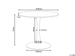 New Stół do jadalni BOCA marmur 90 cm 90 cm Ceramika Stoły Do Jadalni|Wszystkie Stoły