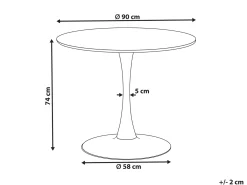 Hot Stół do jadalni BOCA Jesion jasny 90 cm 90 cm Stoły Do Jadalni|Wszystkie Stoły