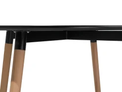 Clearance Stół do jadalni BOVIO Czarny 120 cm 120 cm Stoły Do Jadalni|Wszystkie Stoły
