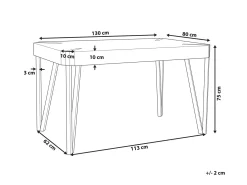 Clearance Stół do jadalni CAMBELL Jasnobrązowy 130 cm 80 cm Stoły Do Jadalni|Wszystkie Stoły