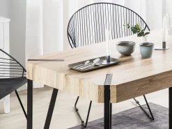 Clearance Stół do jadalni CAMBELL Jasnobrązowy 130 cm 80 cm Stoły Do Jadalni|Wszystkie Stoły