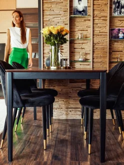 Stół do jadalni CEDAR Orzech ciemny 135 cm 80 cm Stoły Do Jadalni|Wszystkie Stoły