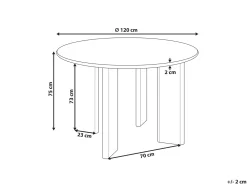 Clearance Stół do jadalni COSMO 120 cm 120 cm Stoły Do Jadalni|Wszystkie Stoły
