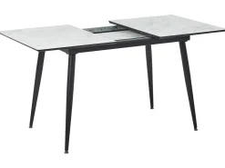 Hot Stół do jadalni EFTALIA Biały marmur 120/150 cm 80 cm Stoły Do Jadalni|Wszystkie Stoły