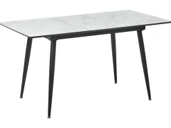 Hot Stół do jadalni EFTALIA Biały marmur 120/150 cm 80 cm Stoły Do Jadalni|Wszystkie Stoły
