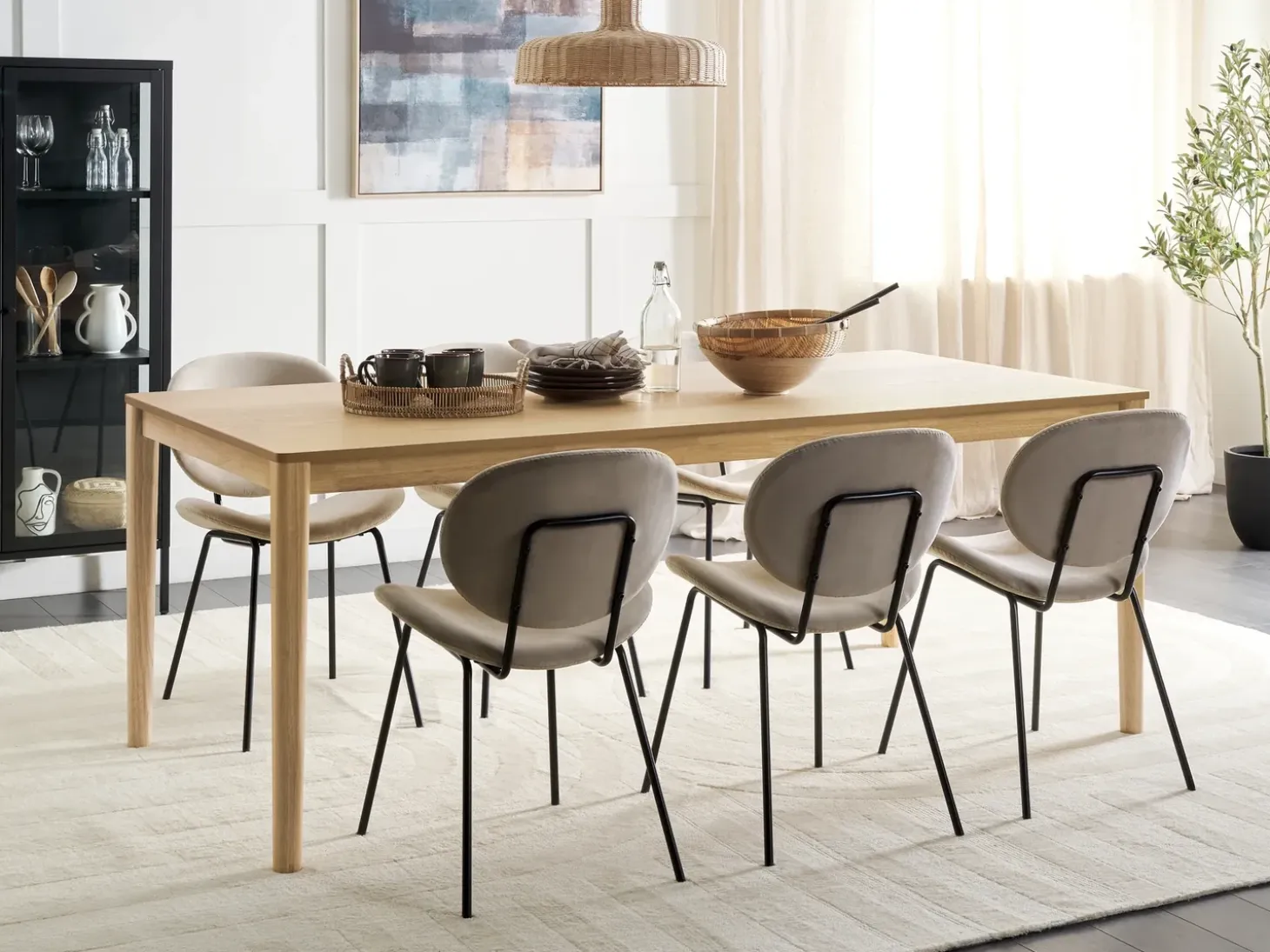 Clearance Stół do jadalni ERMELO Jesion naturalny 200 cm 100 cm Stoły Do Jadalni|Wszystkie Stoły