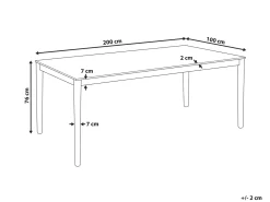 Clearance Stół do jadalni ERMELO Jesion naturalny 200 cm 100 cm Stoły Do Jadalni|Wszystkie Stoły