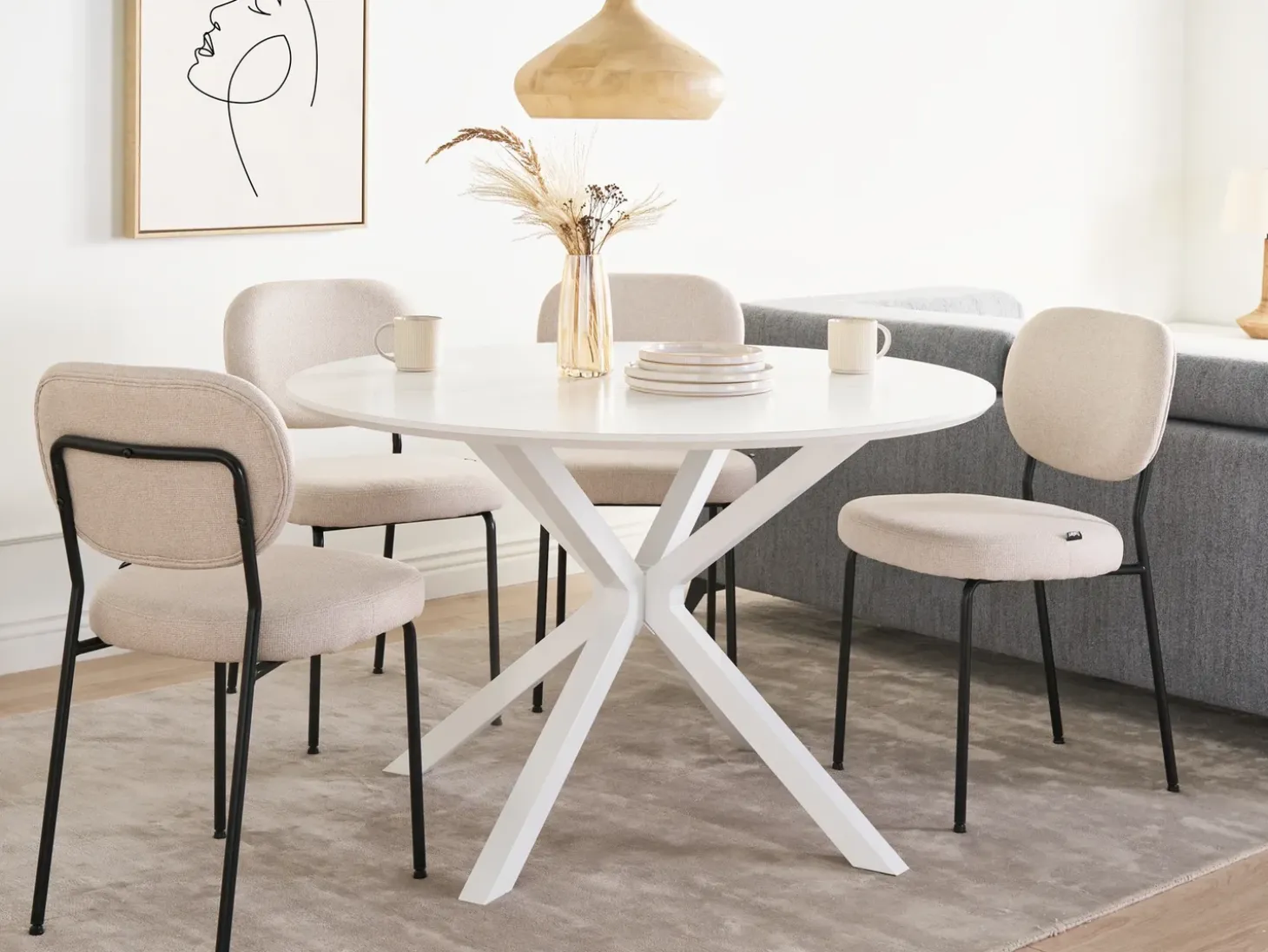 Sale Stół do jadalni FITZROY 120 cm 120 cm Stoły Do Jadalni|Wszystkie Stoły