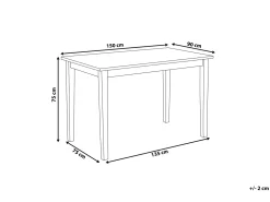 Clearance GEORGIA Czarny 150 cm 90 cm Drewno Stoły Z Litego Drewna|Wszystkie Stoły