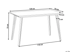Sale Stół do jadalni GREYTON Biały 120 cm 70 cm Stoły Do Jadalni|Wszystkie Stoły