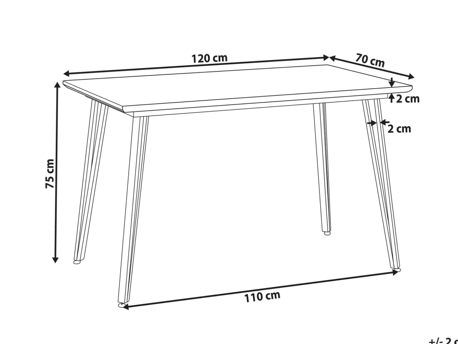 Sale Stół do jadalni GREYTON Biały 120 cm 70 cm Stoły Do Jadalni|Wszystkie Stoły