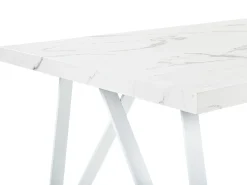 Stół do jadalni GRIEGER Biały marmur 160 cm 90 cm Stoły Do Jadalni|Wszystkie Stoły