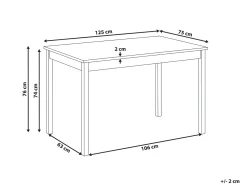 New HOUSTON Dąb jasny 125 cm 75 cm Stoły Do Jadalni|Wszystkie Stoły