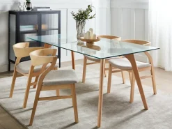 Discount Stół do jadalni HUDSON Przezroczysty 90 cm Szkło hartowane Stoły Do Jadalni|Wszystkie Stoły