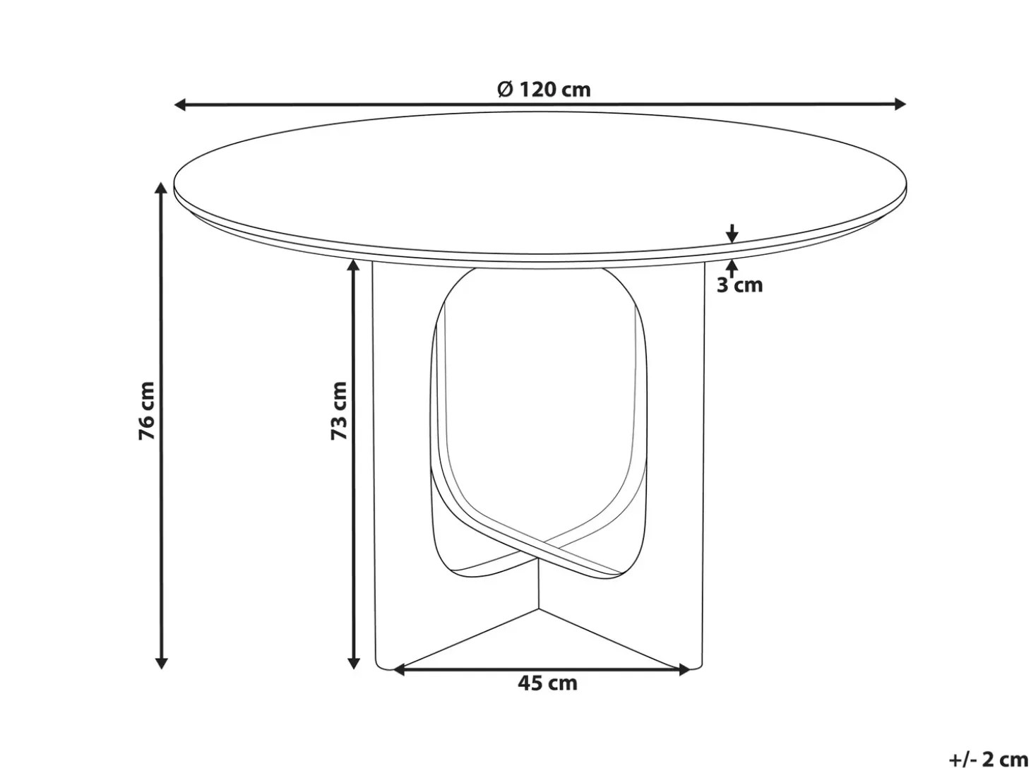 Online KARLO Jasno 120 cm 120 cm Stoły Do Jadalni|Wszystkie Stoły