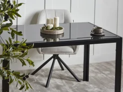 Discount Stół do jadalni LAVOS 120 cm 80 cm Szkło hartowane Stoły Do Jadalni|Wszystkie Stoły