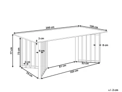 Discount Stół do jadalni LEANDRA Jesion jasny 200 cm 100 cm Stoły Do Jadalni|Wszystkie Stoły