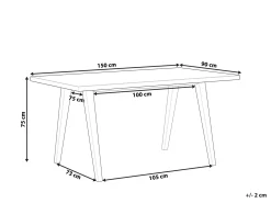 Stół do jadalni LENISTER Brązowy/ biały 150 cm 90 cm Stoły Do Jadalni|Wszystkie Stoły