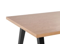 New Stół do jadalni LENISTER Brązowy/ czarny 150 cm 90 cm Stoły Do Jadalni|Wszystkie Stoły