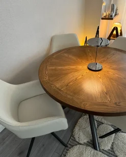 Outlet Stół do jadalni LORENZO Jesion brązowy 120 cm 120 cm Stoły Do Jadalni|Wszystkie Stoły