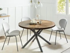 Outlet Stół do jadalni LORENZO Jesion brązowy 120 cm 120 cm Stoły Do Jadalni|Wszystkie Stoły