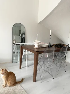 New Stół do jadalni LOTTIE Orzech ciemny 160 cm 90 cm Stoły Do Jadalni|Wszystkie Stoły