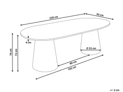 Discount Stół do jadalni LUMAN Efekt trawertynu 220 cm 95 cm Stoły Do Jadalni|Wszystkie Stoły