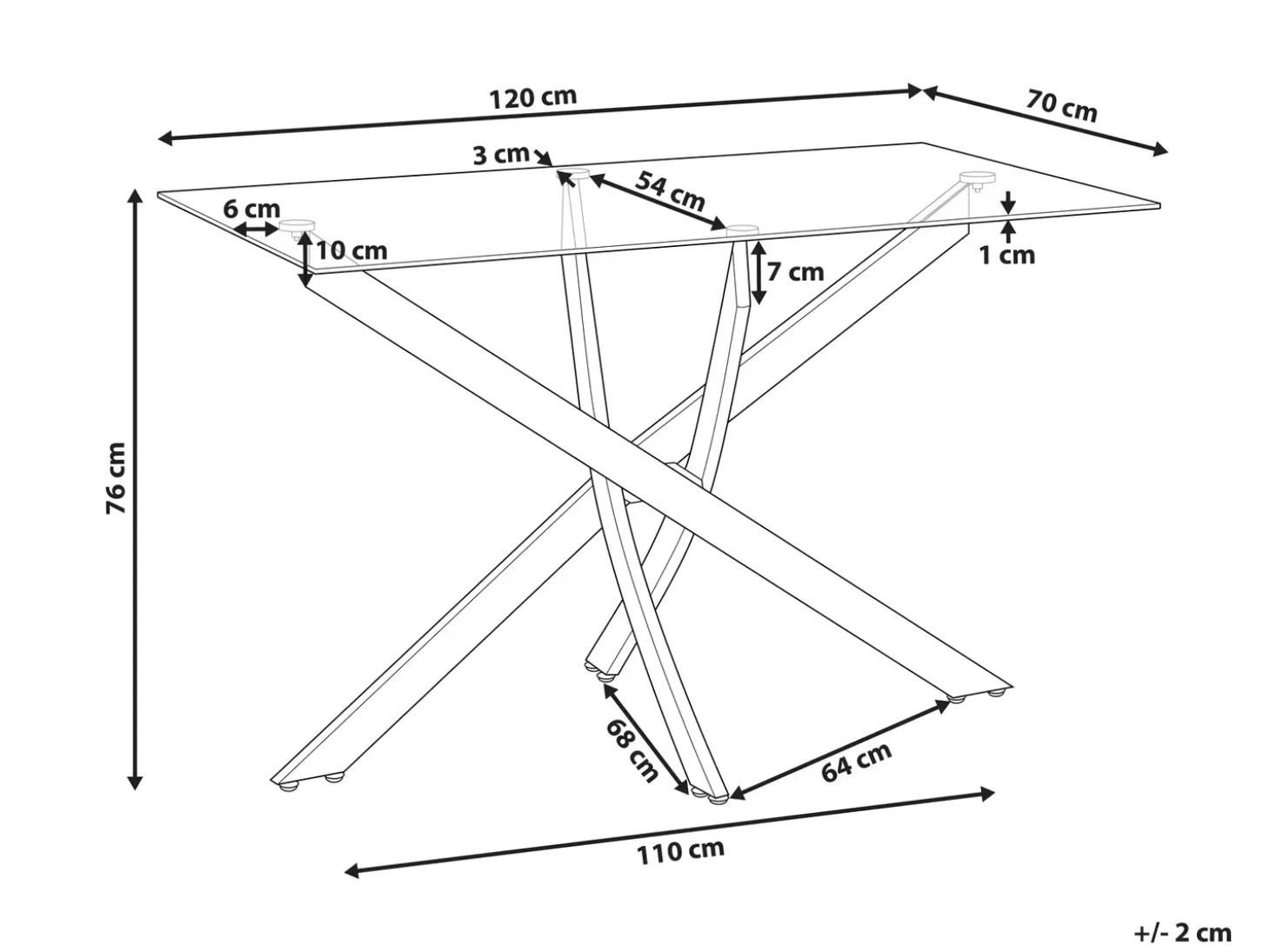 New Stół do jadalni MARAMO 120 cm 70 cm Szkło hartowane Stoły Do Jadalni|Wszystkie Stoły
