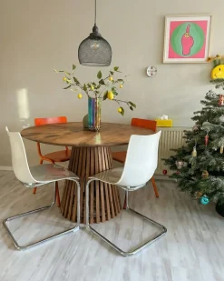 Hot MESILLA 120 cm 120 cm Drewno akacjowe Stoły Z Litego Drewna|Wszystkie Stoły