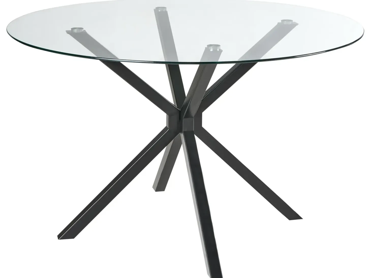 New Stół do jadalni MESTON Czarny 120 cm 120 cm Szkło hartowane Stoły Do Jadalni|Wszystkie Stoły